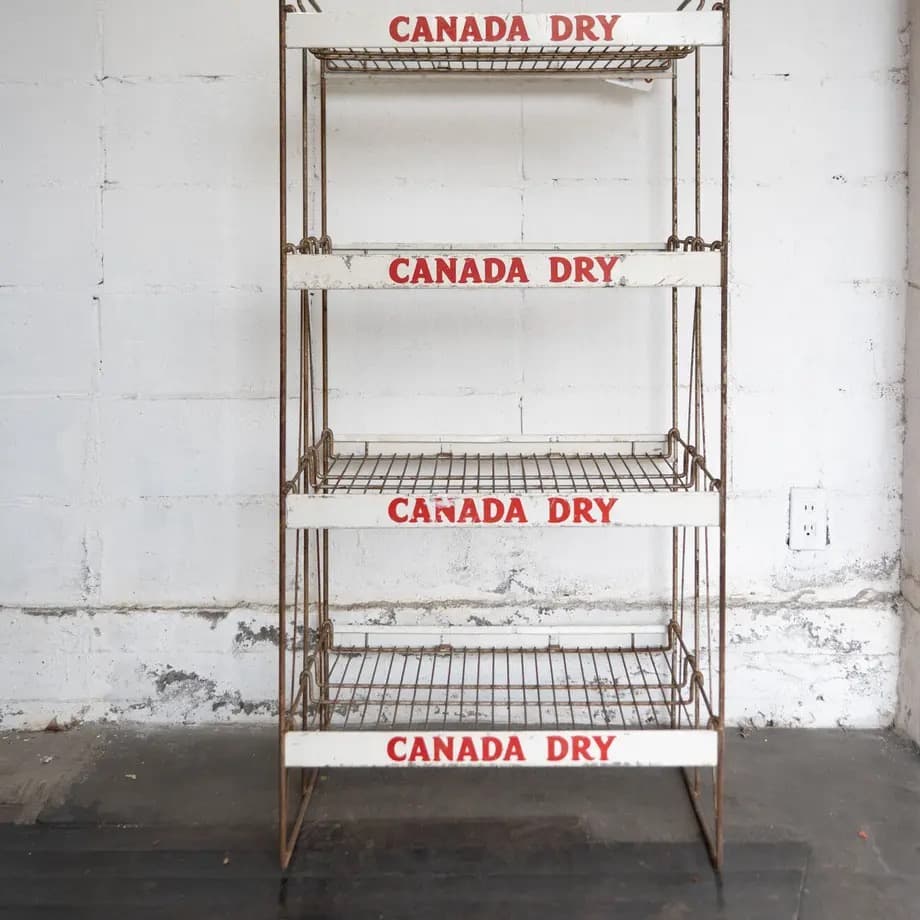 70年代　DRY　カナダドライ　ワイヤーラック　ビンテージ