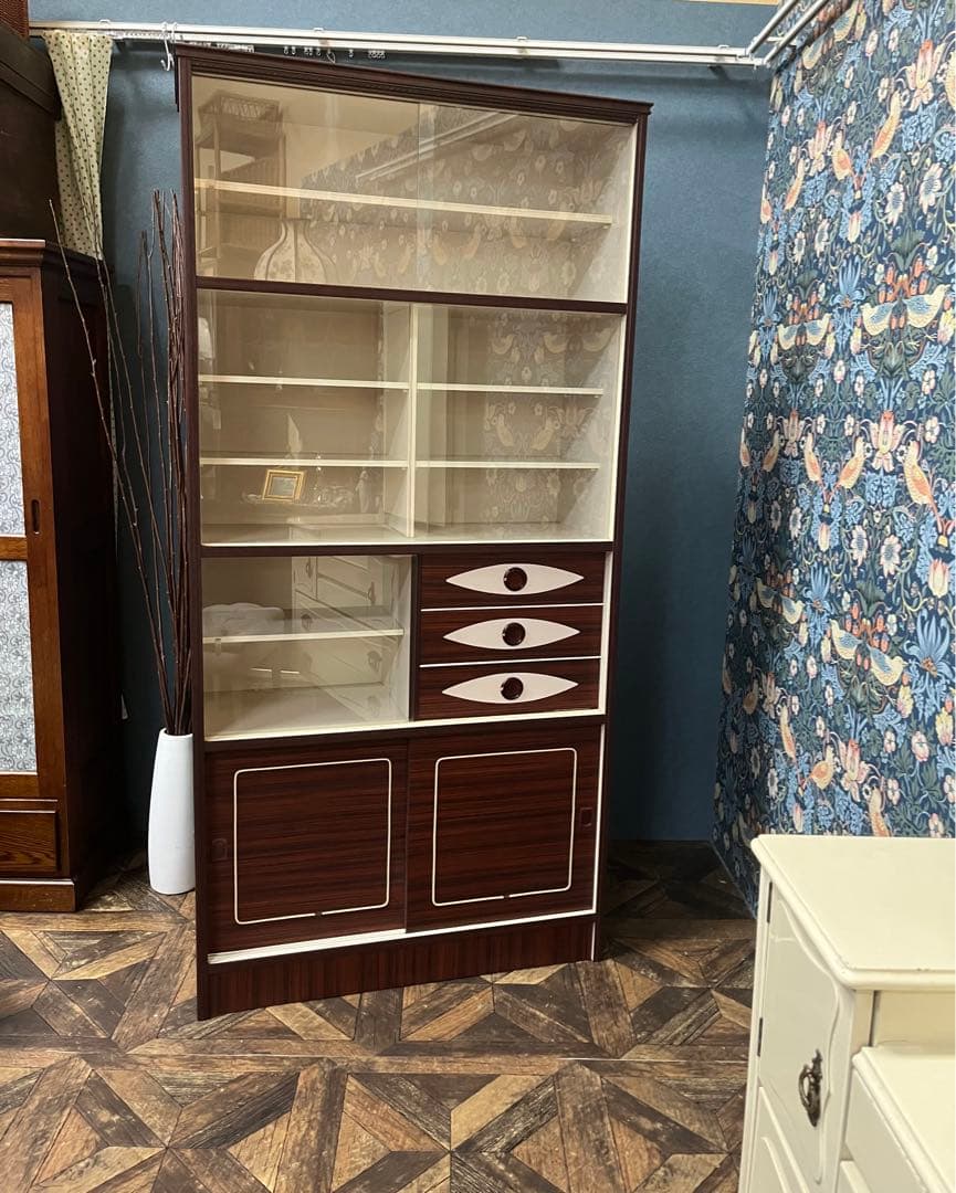 飾り棚 昭和レトロ 食器棚 レトロポップ インテリア 当時物 アンティーク