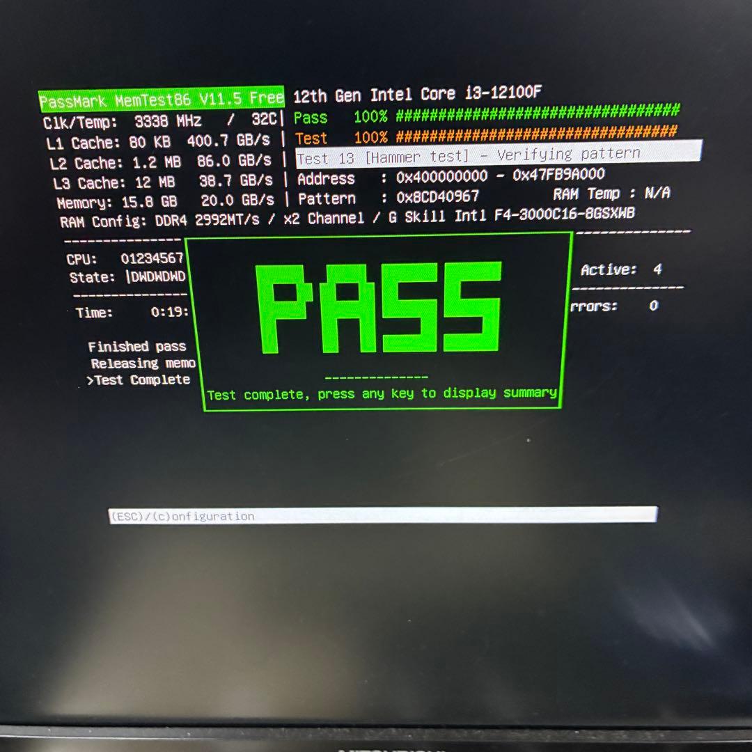 【テスト済】G.Skill DDR4-3000 8GB×2 SNIPER X