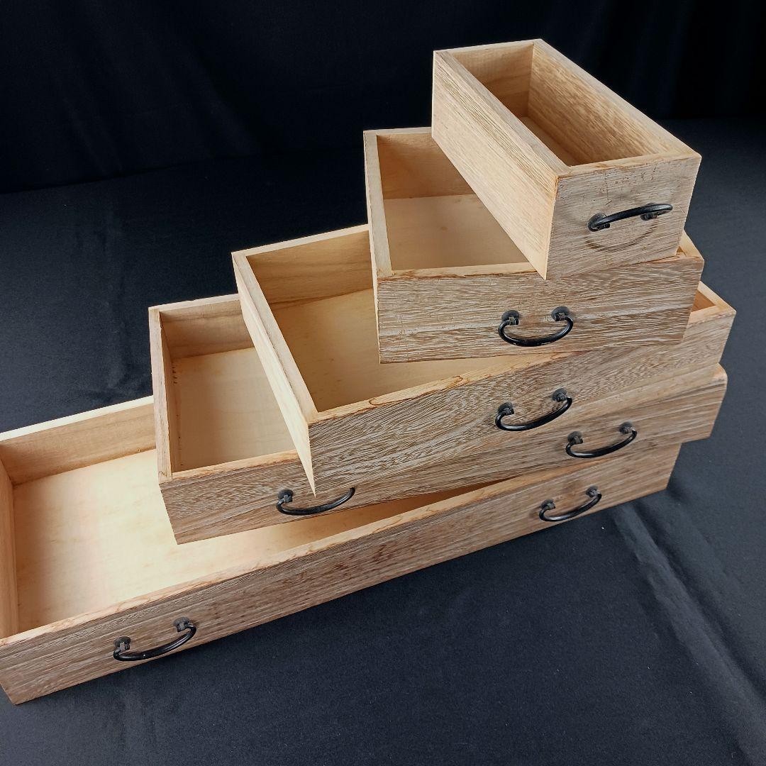 Y2293-36 桐製 階段箪笥 五段 高さ36㎝ 和ダンス 小型