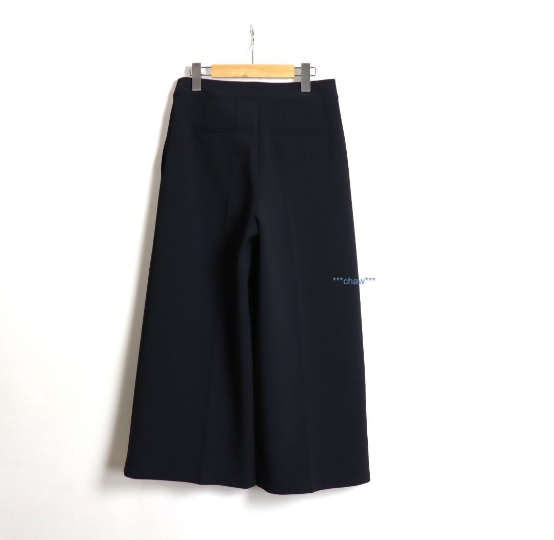 Theory 24SS ウォッシャブル ワイド クロップド パンツ 黒