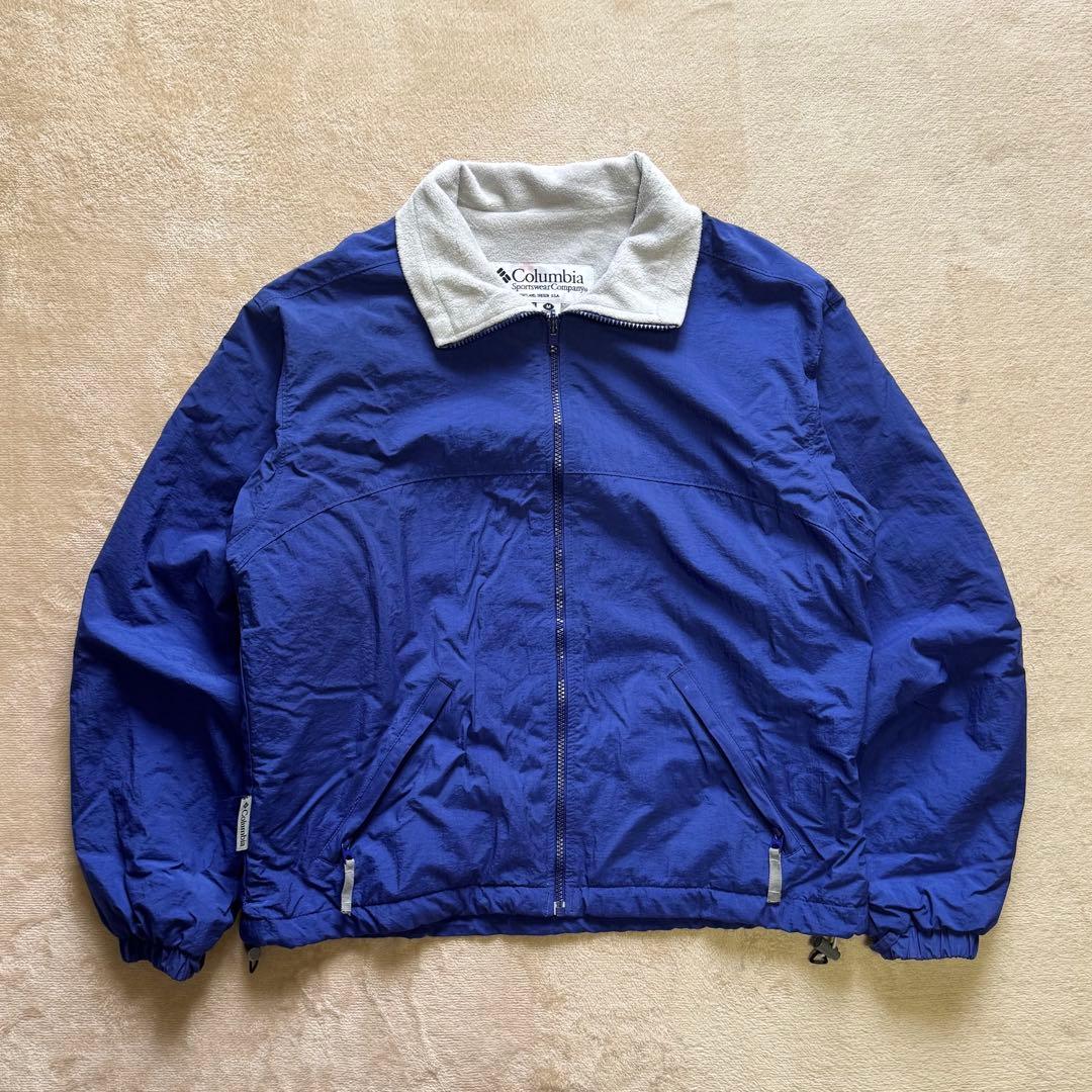 90s 00s Columbia ウォームアップジャケット 裏地フリース テック