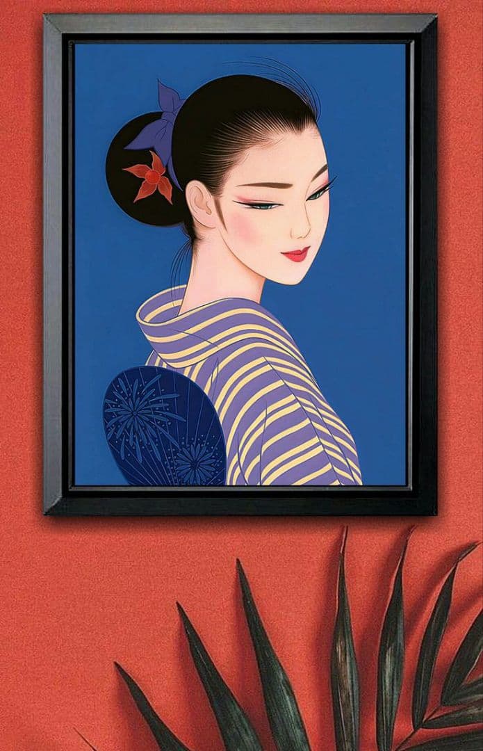 鶴田一郎・アート【A4 サイズ写真ポスターフレーム付き１０点セット】ポスター