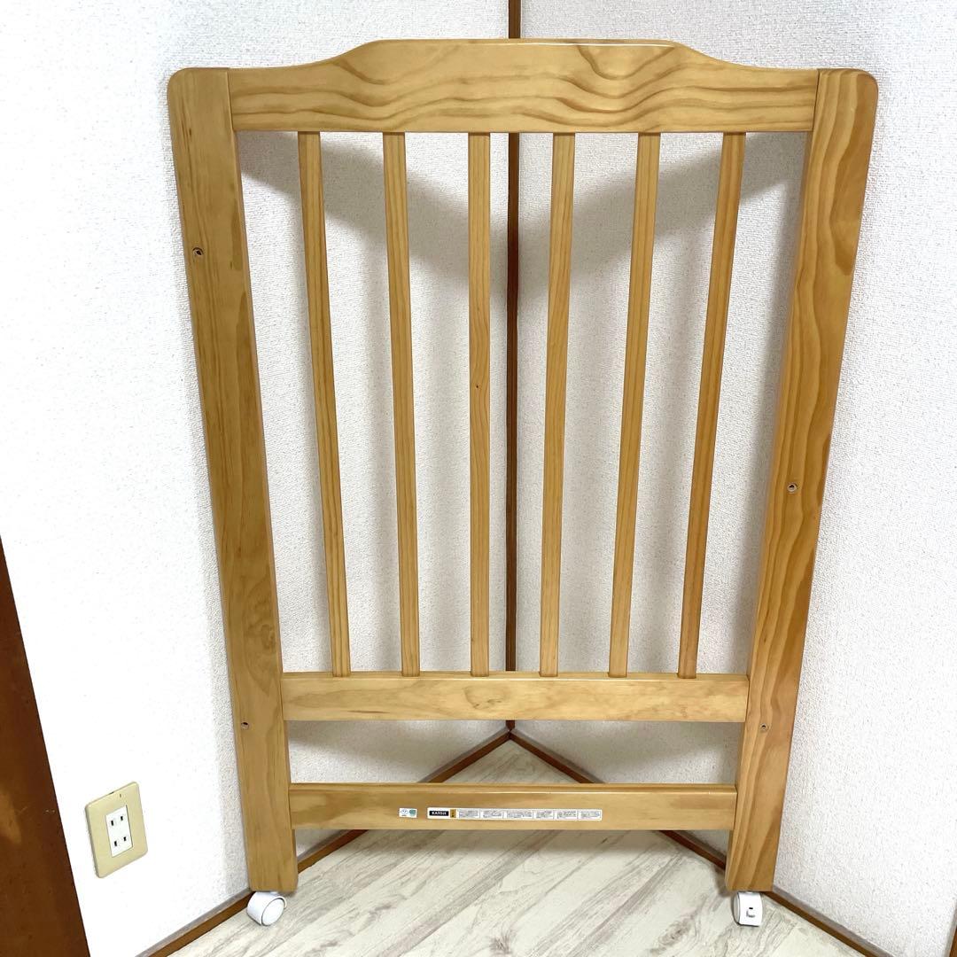 付属品完備 KATOJI ハイシートベビーベッド ナチュラル 02020