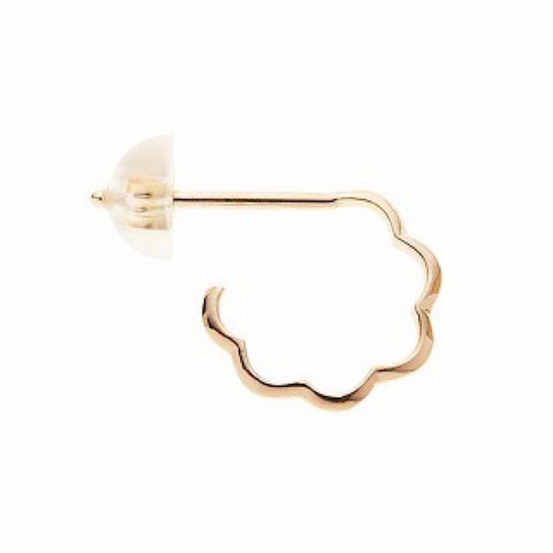 e.m. なみなみ ハーフフープ ピアス K18 生産終了品 イーエム