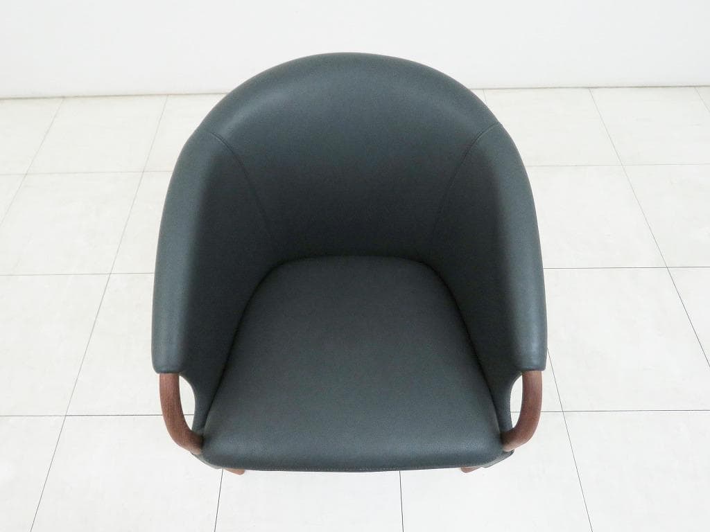 デンマーク NIELAUS&JEKI MOBLER 1人掛けソファ 本革×チーク