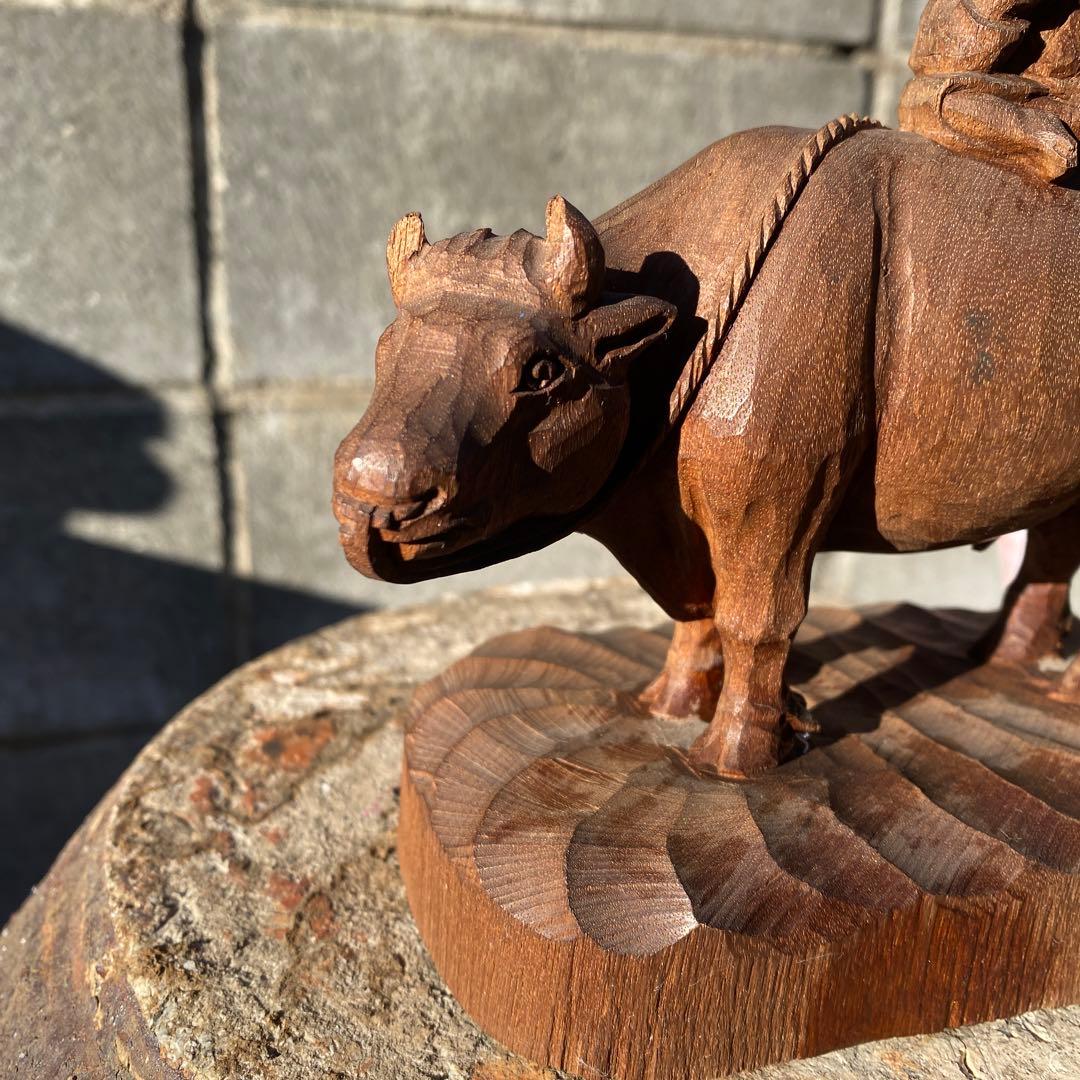 木彫 小林南龍 「笛吹童子」昭和9年作 建畠大夢師事 骨董 アンティーク