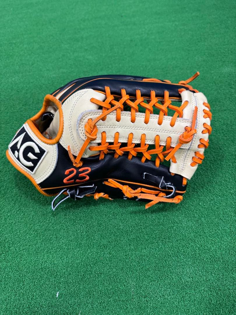 今が大チャンス❗️ AG硬式特殊重心グローブ　オーダー外野用VREAXシール加工済