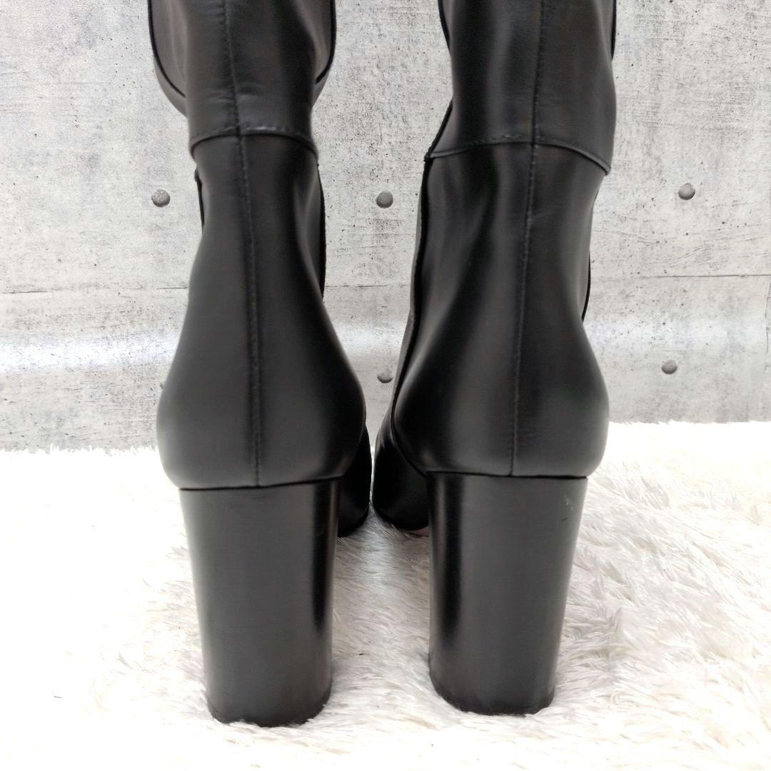 【美品】ペリーコ　メトロ　ロングブーツ　ポインテッドトゥ　チャンキーヒール　黒