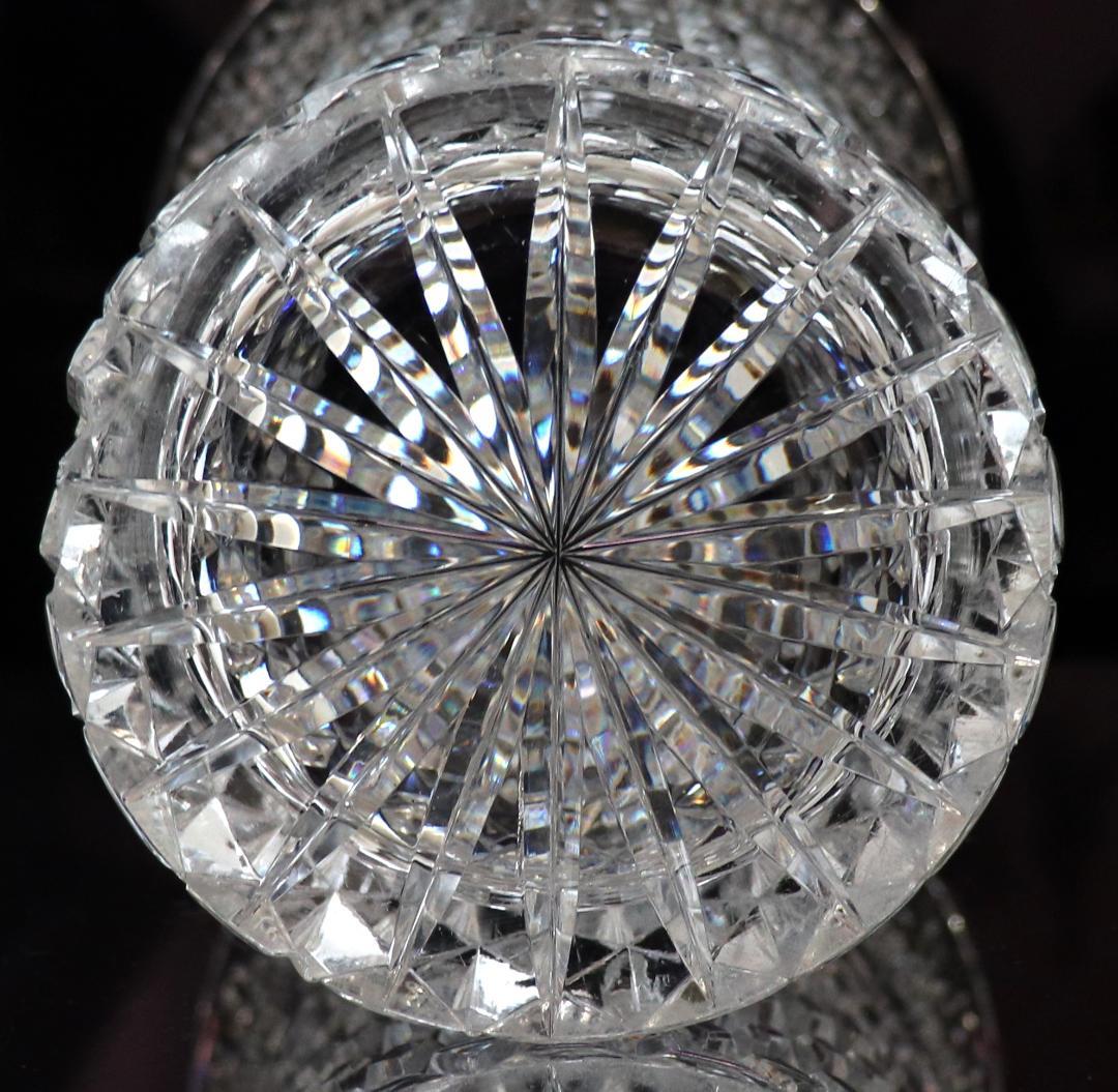 オールド・バカラ 1890年頃特大傑作 32cm2.8kg 切子花瓶 ディアマン