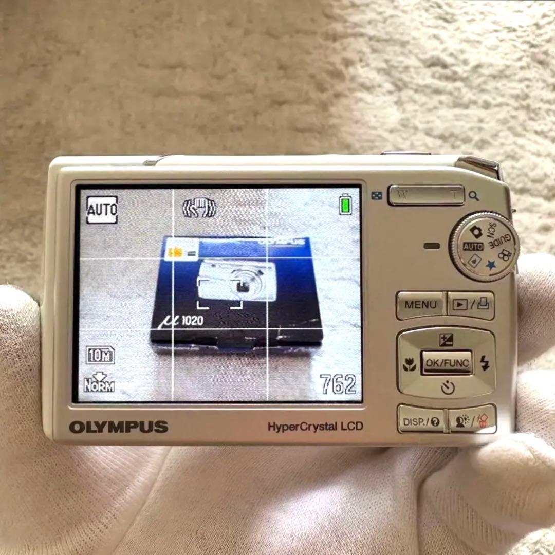 希少品【動作確認済】OLYMPUS オリンパス μ1020 レトロコンデジ 白
