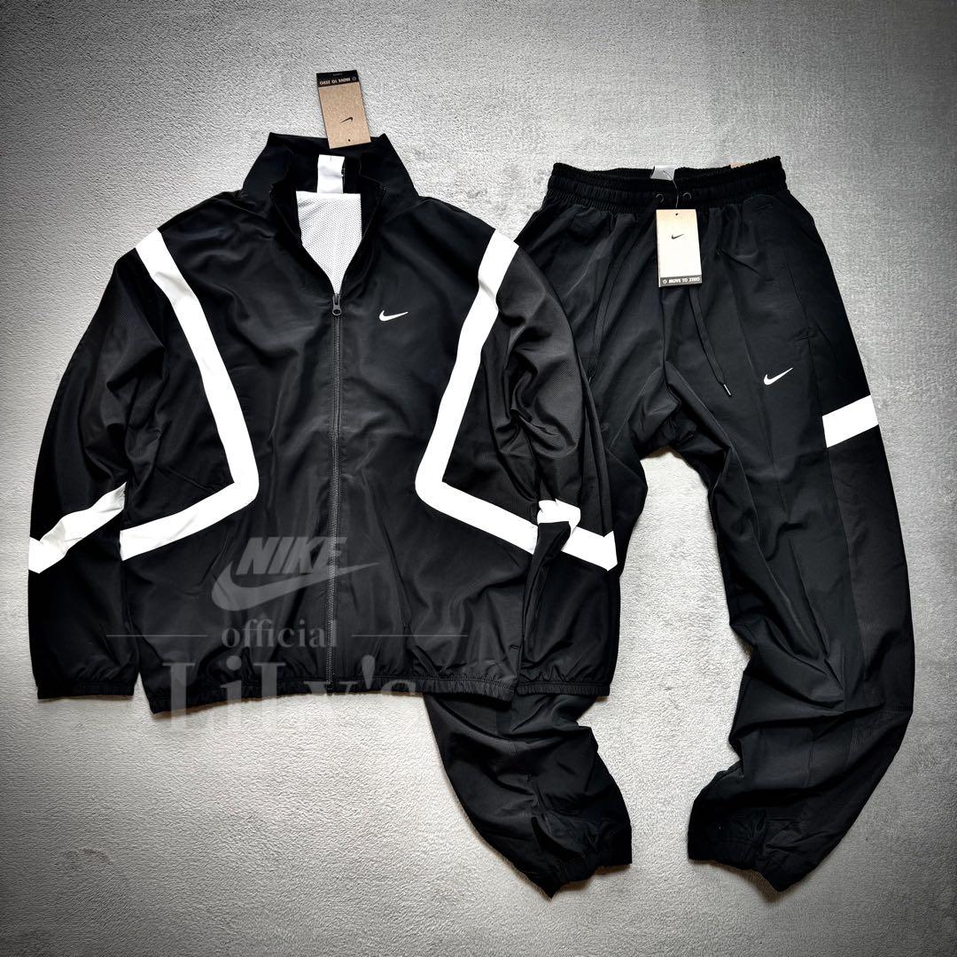 【Ｓサイズ】新品未使用　NIKE上下セットアップ　ウーブン　バスケ　黒　010