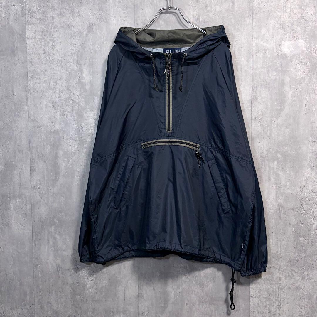 OLD GAPアノラックパーカーLネイビー90sオールドギャップ古着ナイロン