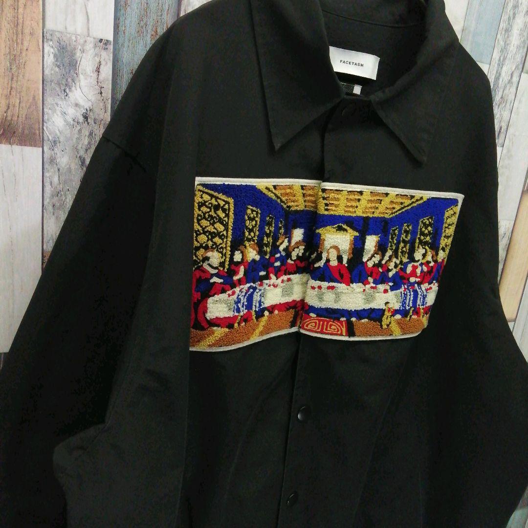 FACETASM　ファセッタズム　ナイロンジャケット　コーチジャケット　刺繍ロゴ