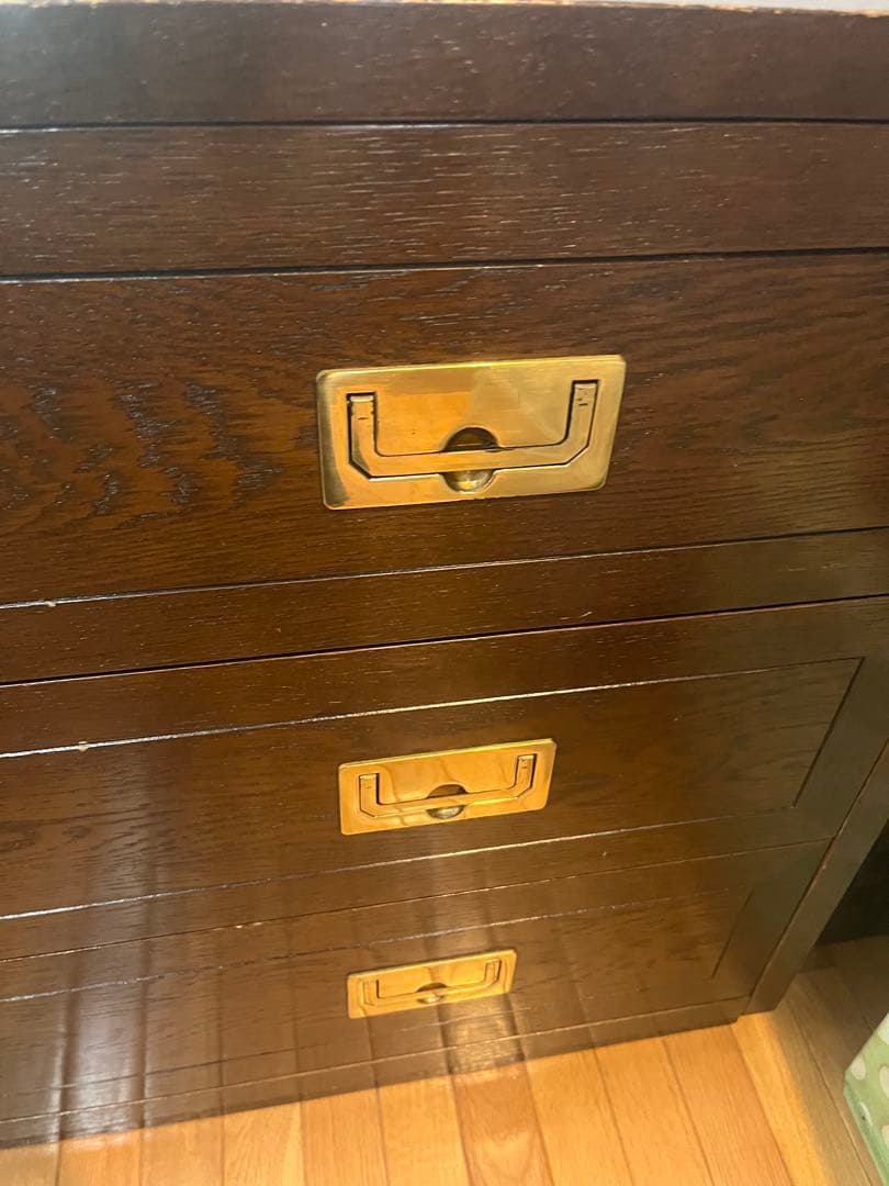 カリモク　ドマーニ　ダークブラウン木製4段タンス