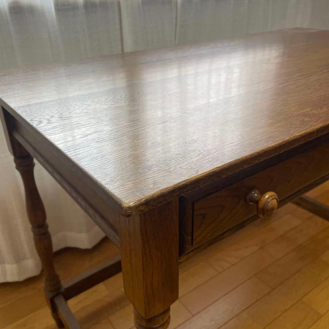 【美品】葉山ガーデン 葉山家具 ナラ材 一枚板 学習机 デスク