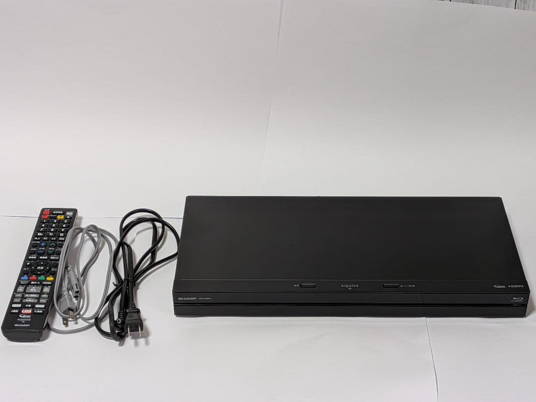 SHARPブルーレイディスクレコーダー 2B-C10BW1リモコンコンセント付き