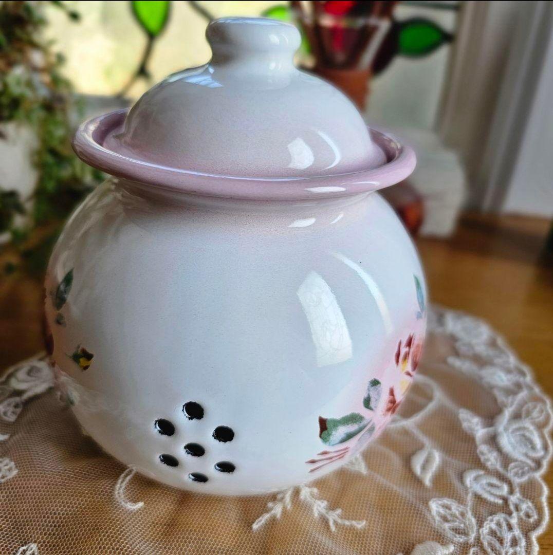 イマン imane プリンセスローズ ガーリックポット ホーロー アロマポット