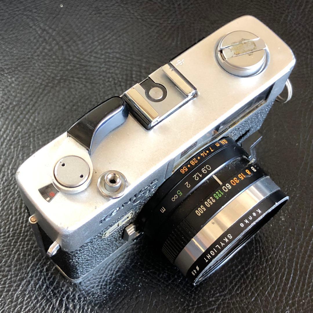 カバー付き　コニカC35FD ヘキサノン38mmF1.8 フィルムカメラ