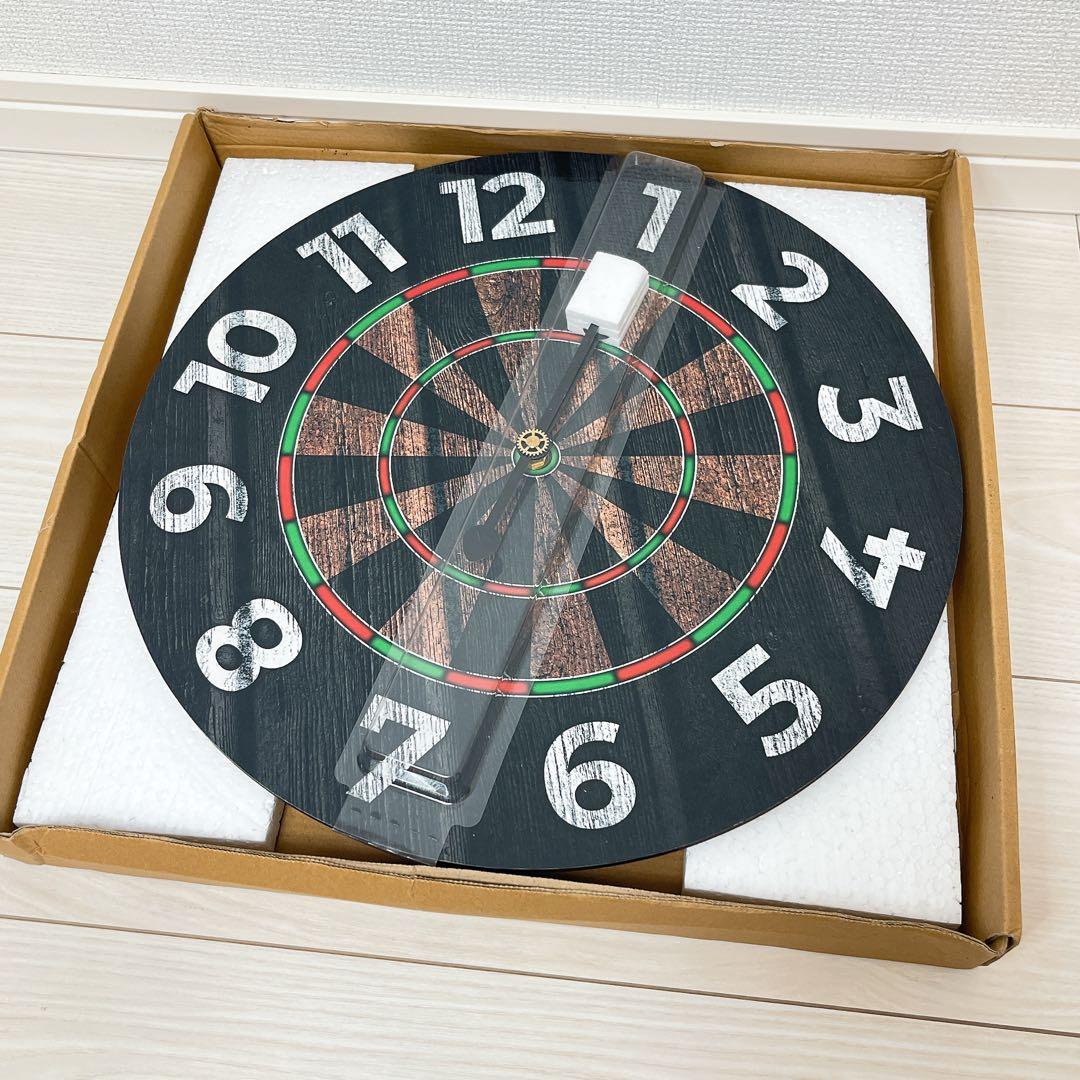 【新品・未使用品】ダーツボード 壁掛け時計 静音 オシャレ