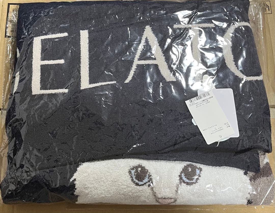 ツインキャットジャガードブランケット ジェラートピケ