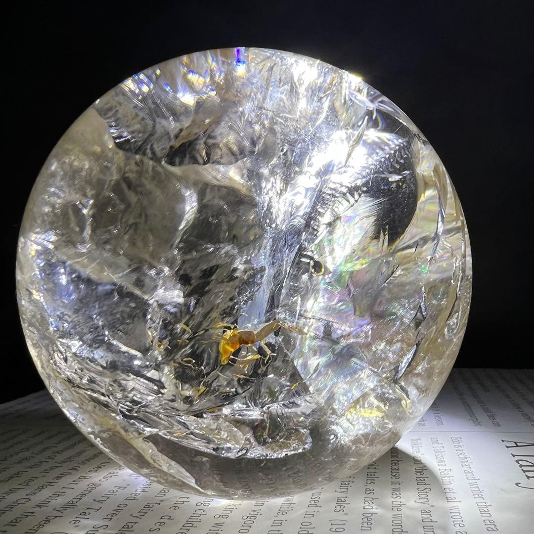 ◎家宝級 美麗宝珠☆超逸品☆レインボー スーパーファントム 水晶 丸玉 天然石