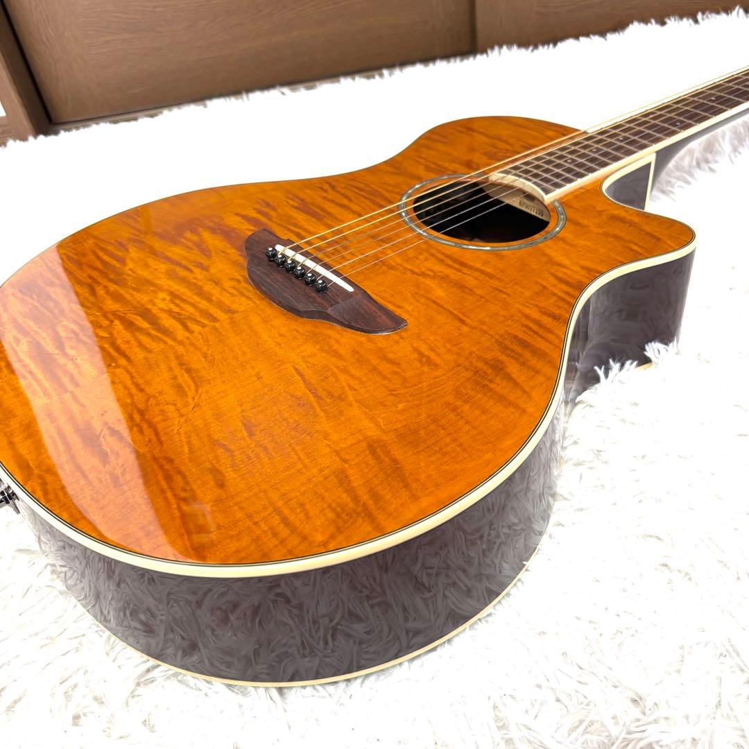 ✨美品✨YAMAHA APX600 FM AM エレアコ ヤマハ　虎杢　ケース付