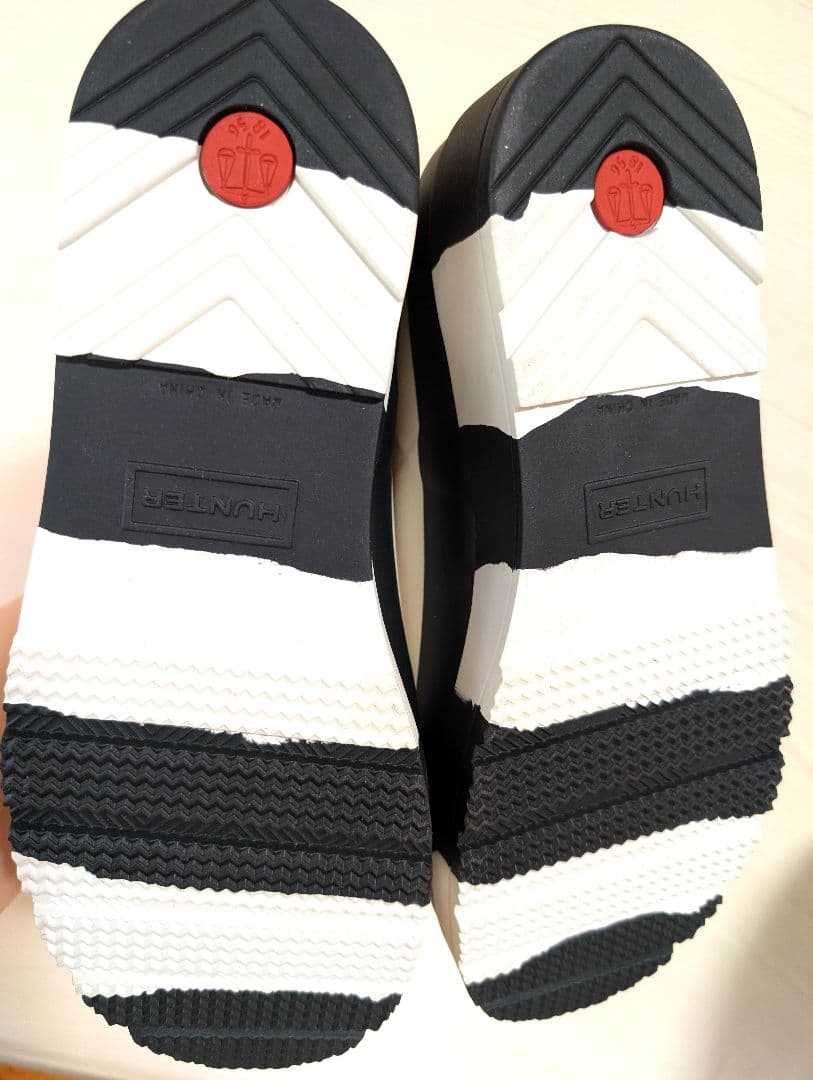 新品未使用　HUNTER ホワイト ショート　レインブーツ