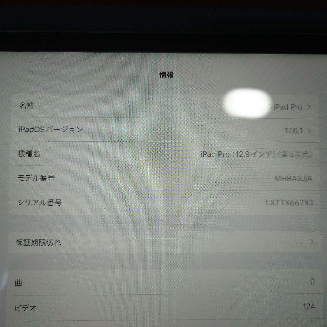 第5世代 12.9インチ iPad Pro 1TB Wi-Fi+Cellular