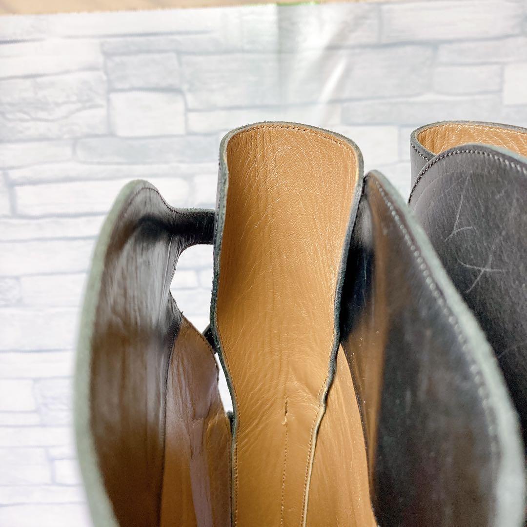 SARTORE ジョッキーブーツ ロングブーツ 本革 38.5 ブラック 黒