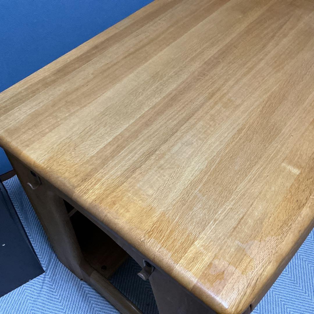 木製シンプルデスク 学習机　引き出し付き