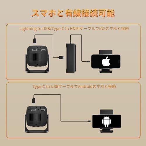 【超小型＆軽量ただ310g！2026年最新登場！スマホ接続可能◎超短焦点◎27m