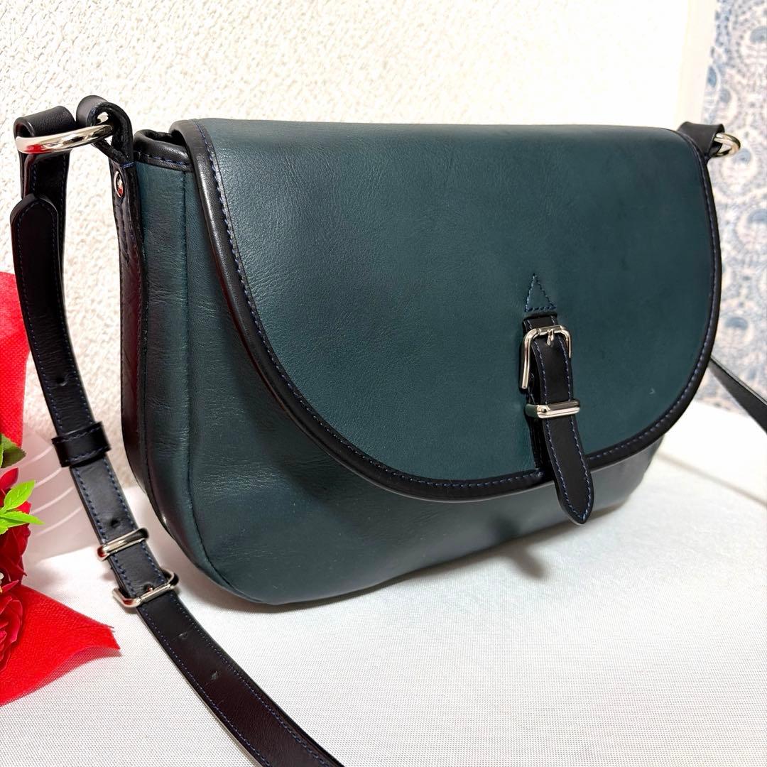 SOMES ソメスサドル レザー ショルダーバック フラップバック バイカラー