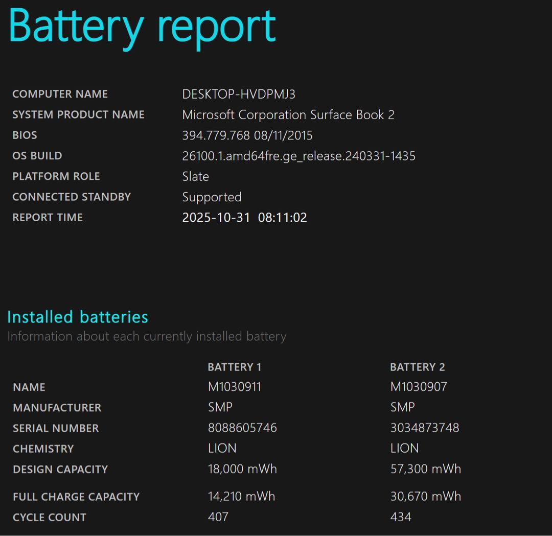 美品 Surface Book 2 i7/16GB/512GB GTX1050