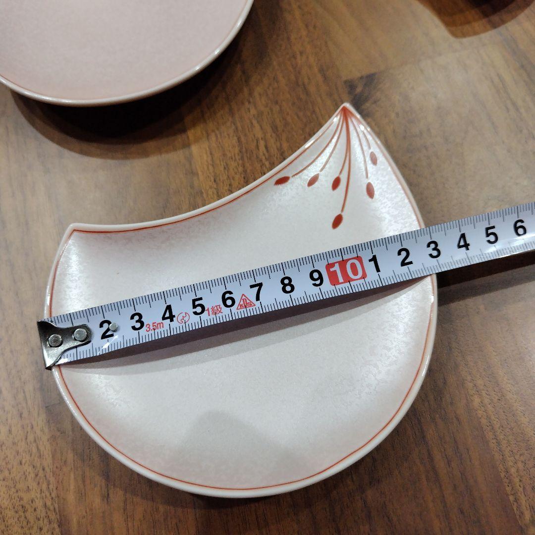 幸楽窯 梅 白 ピンク 銘々皿 ５枚セット 小皿 made in Japan