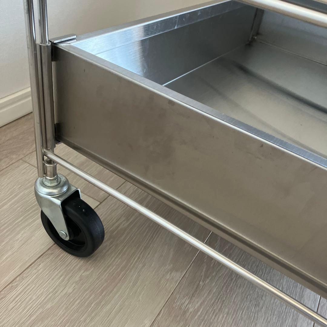 無印良品　ステンレスユニットシェルフワゴン