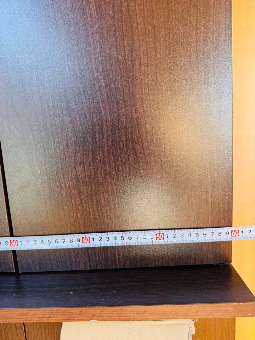 CD・DVD収納ラック 扉付き 大容量 ダークブラウン 93×60×40cm