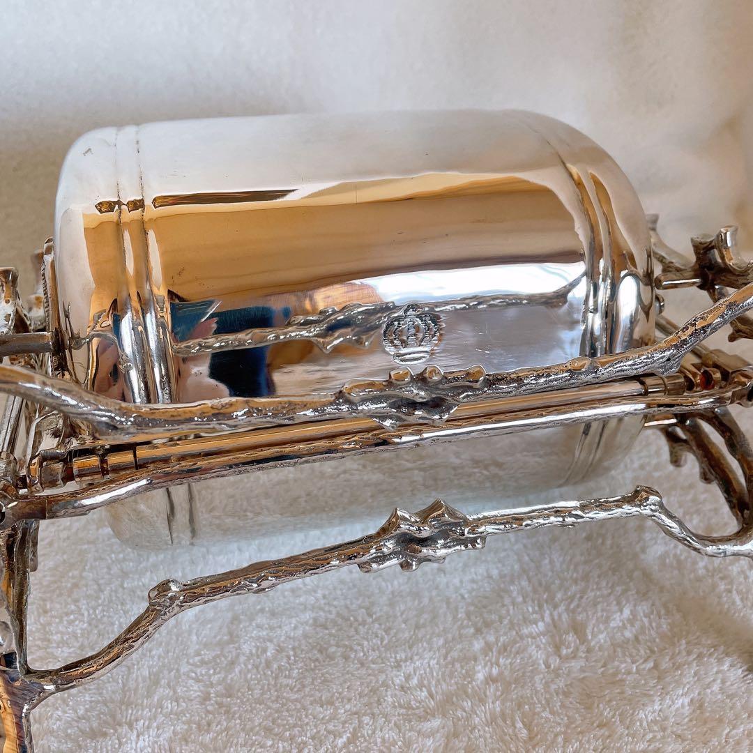 銀器 英国 シルバープレート ビスケットウォーマー