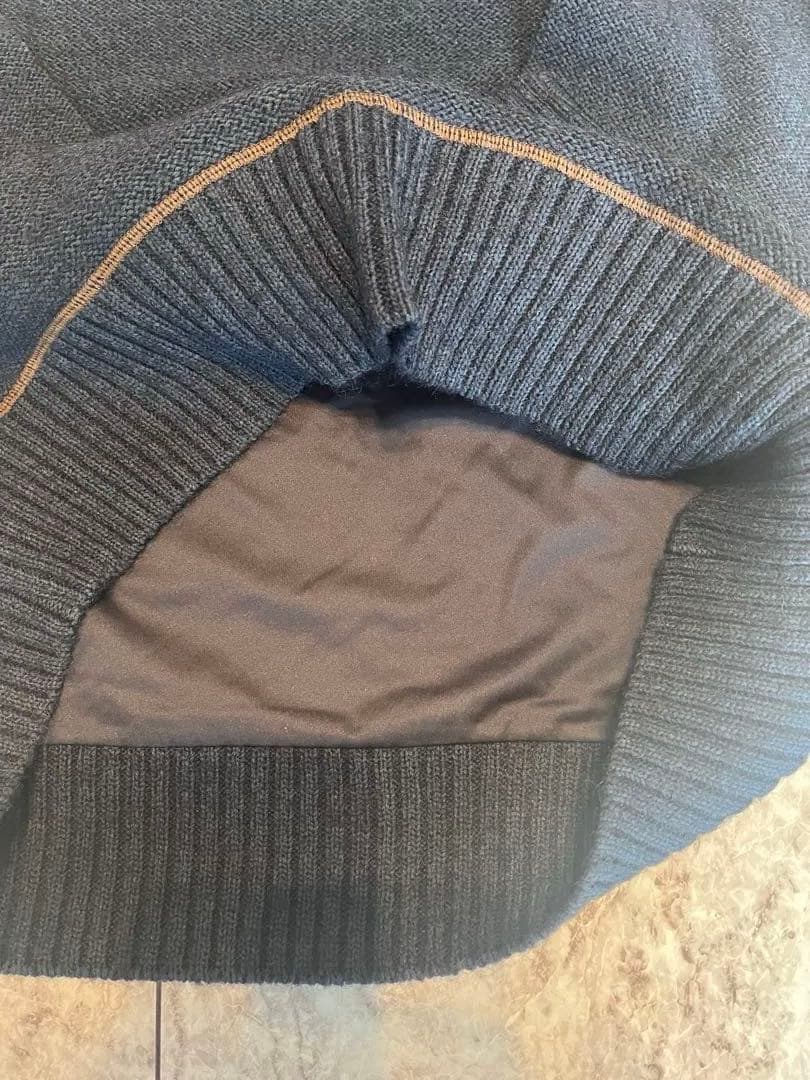 MARK&LONAマークアンドロナ カモフラスカルロゴ★裏地付きニット　50