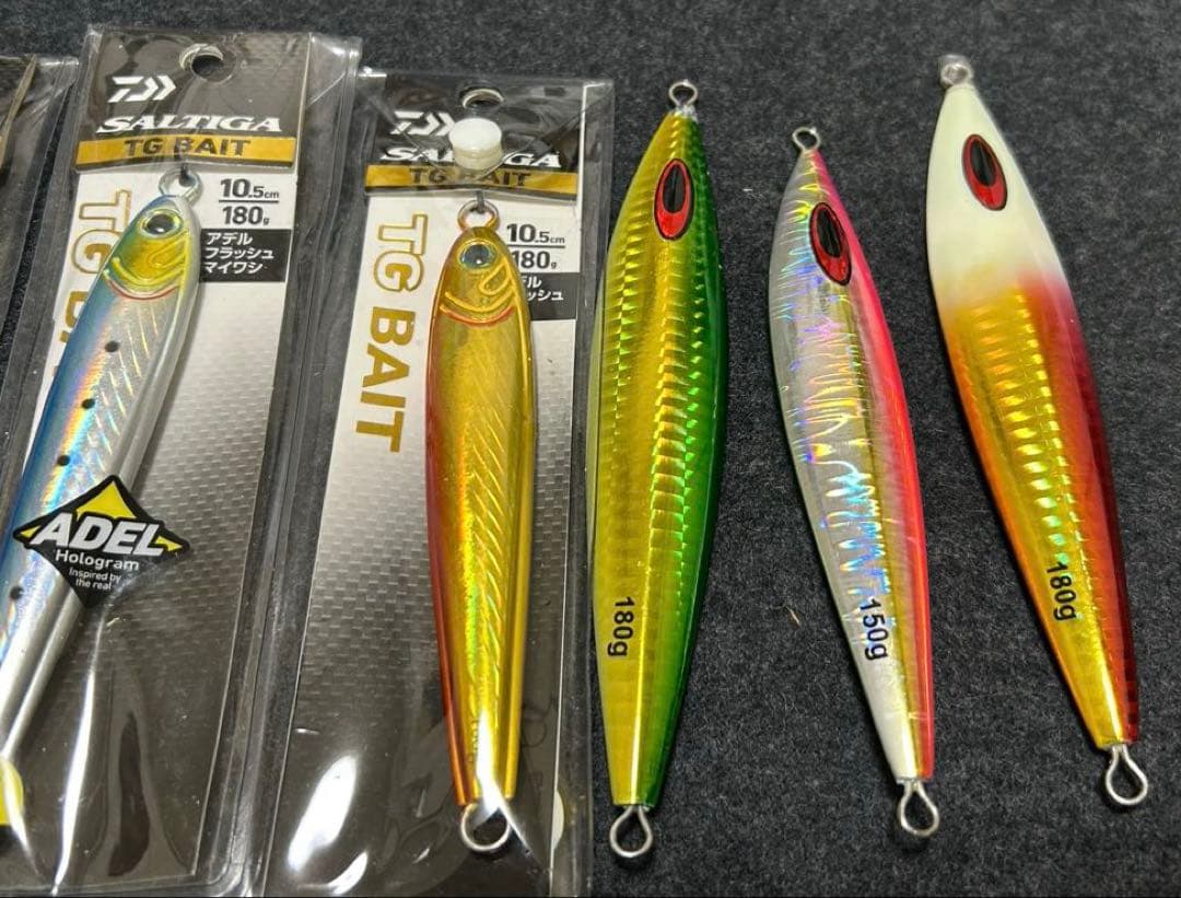 ①ダイワ TGベイト 180g 、150g、FKジグセット 取り付けフック付き！