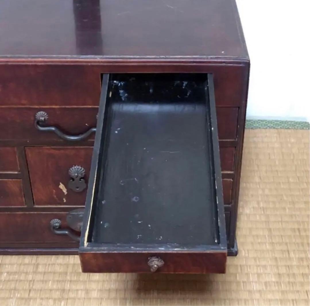 アンティーク 木製 引出し 昭和レトロ 小箪笥 小物入れ 伝統工芸品