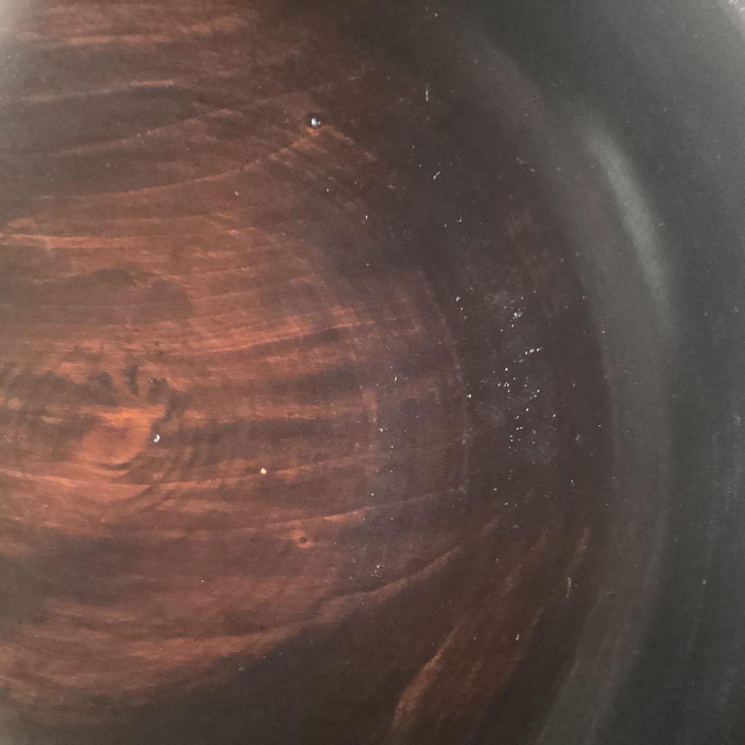 そば打ち　くりぬきこね鉢　天然木銀杏　漆塗り　45cm 未使用品