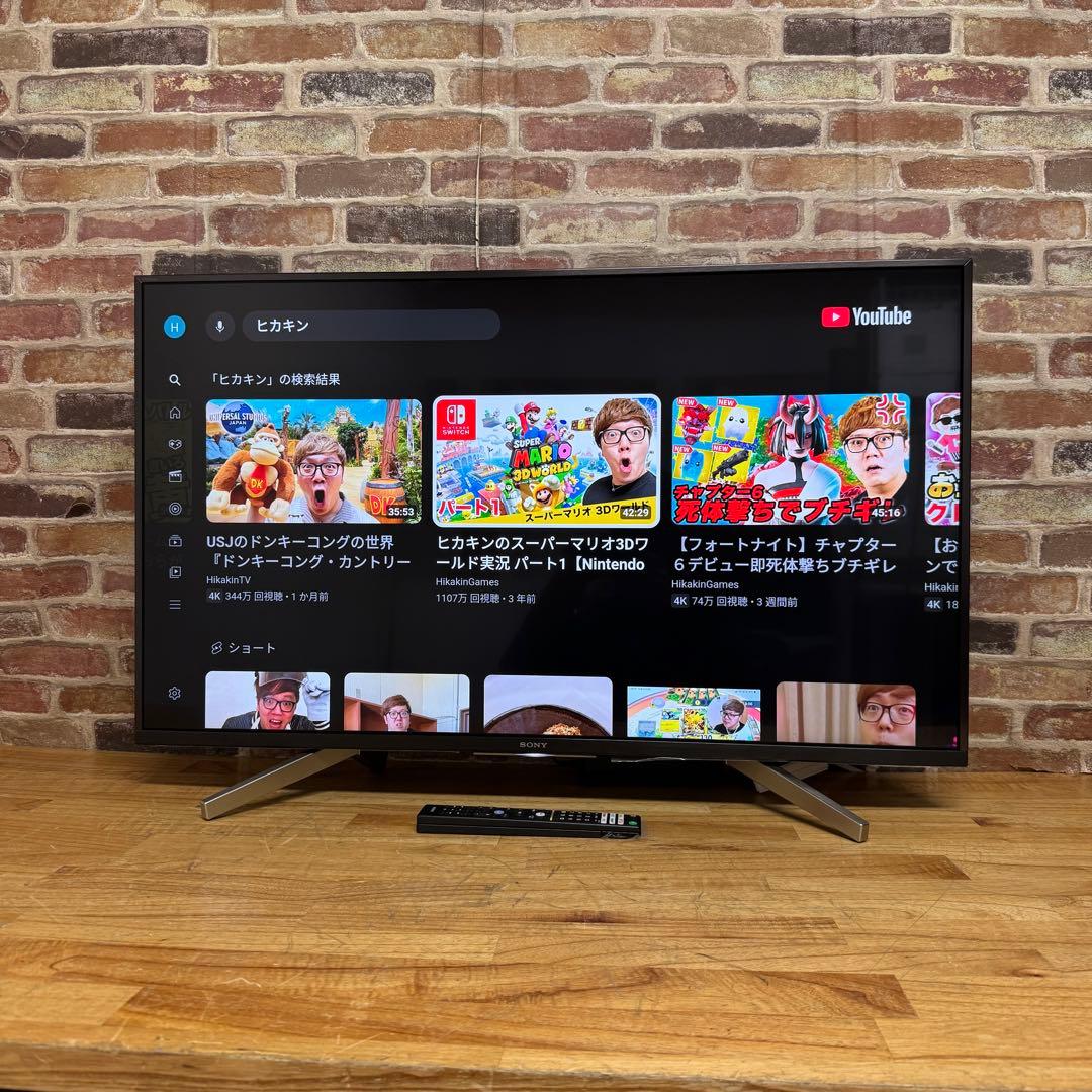 SONY 49V型 4K 液晶テレビ BRAVIA KJ-49X8500G
