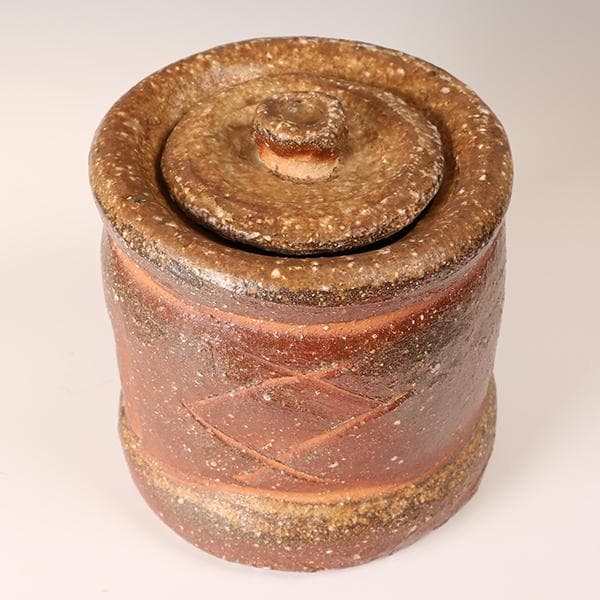 信楽焼　水指　上田光春（六代上田直方)　【茶道具・陶器】