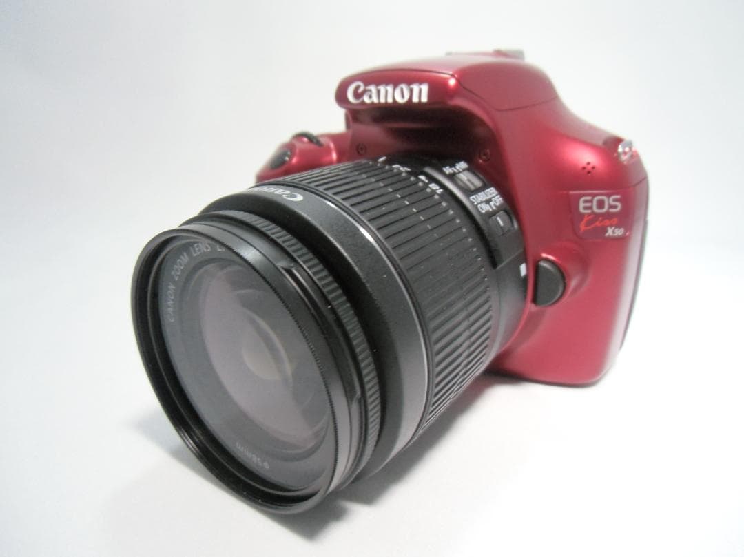 Canon EOS Kiss X50 レッド ダブルズームキット B062