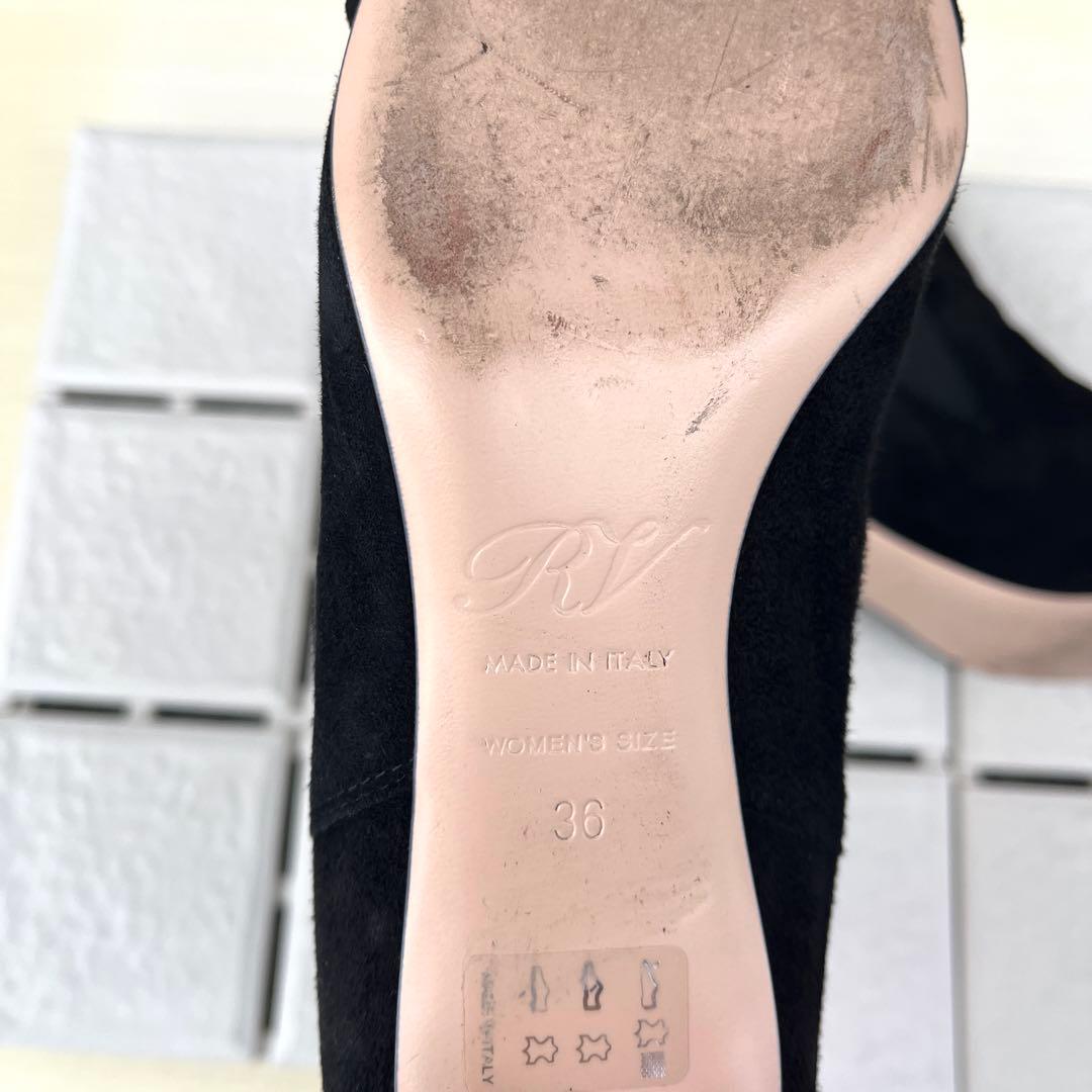 36 Roger Vivier サイドゴア　ショートブーツ　黒　23