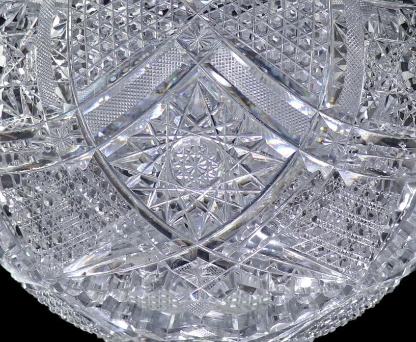 オールド・バカラ ギヤマン切子器物 鉢 大型 2.2kg ボウル 春海商店