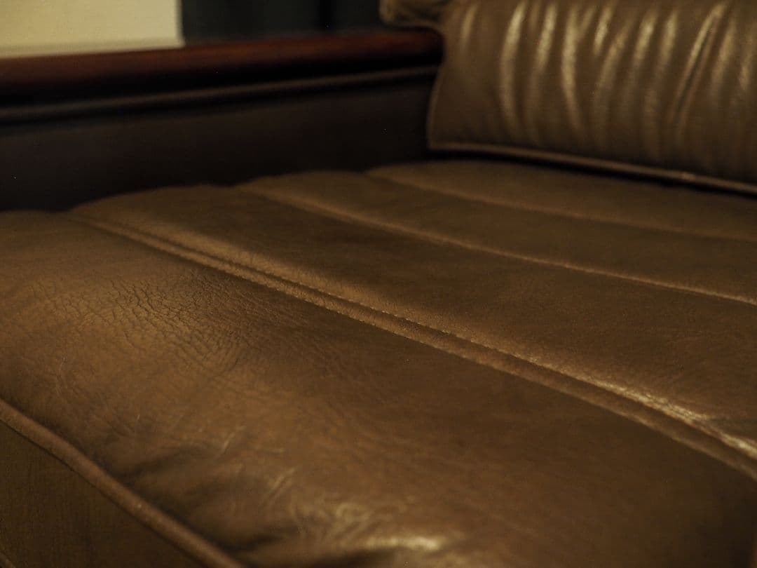 【値引中】\"karimoku\"レザー1PソファA