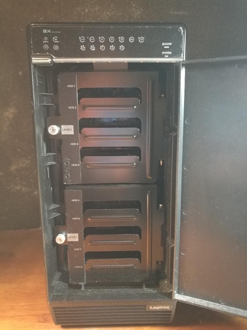 ロジテック LHR-8BRHEU3 8ベイ 外付け USB HDD ケース