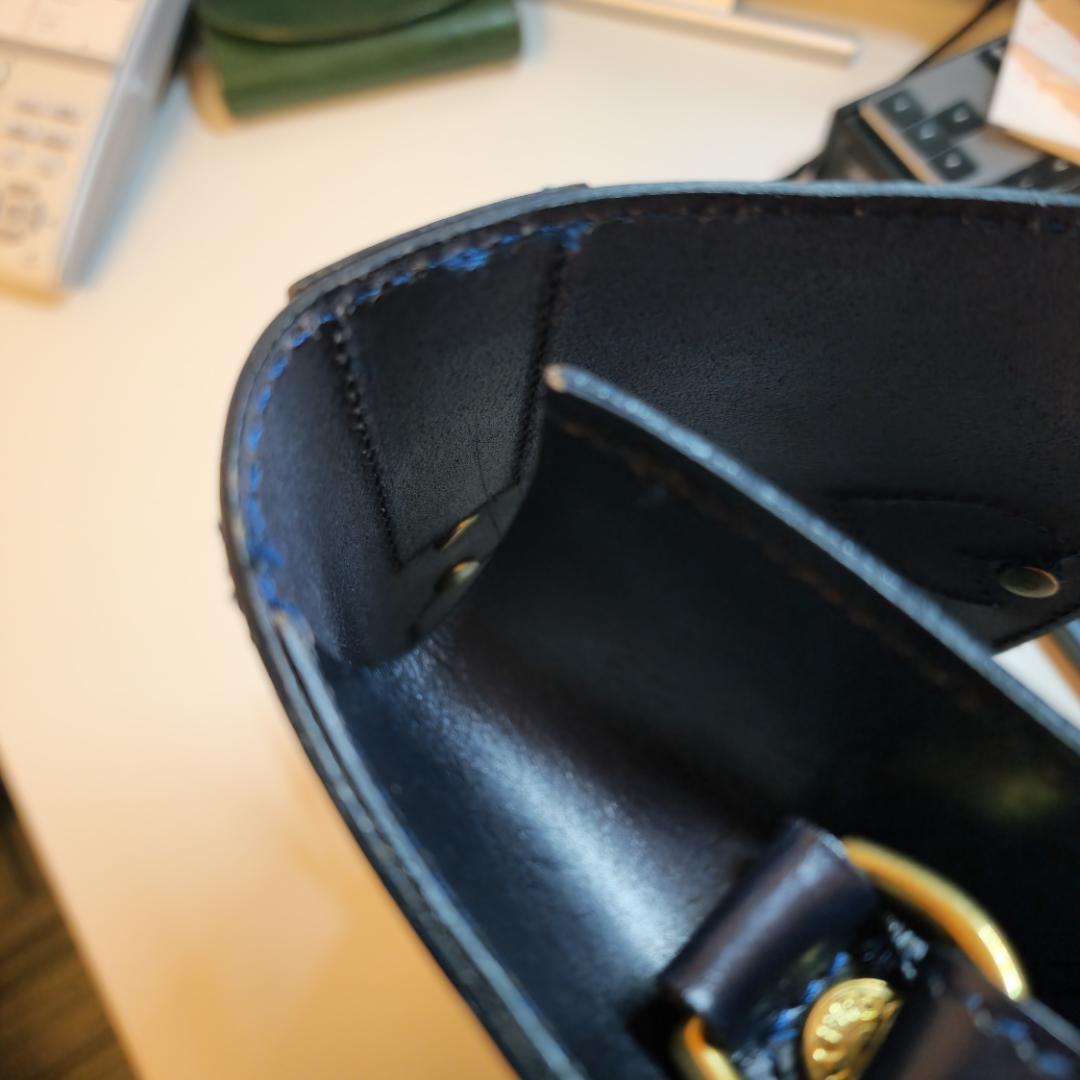 【値下げ】GLEN ネイビー 13インチサイズ、サッチェルバッグ